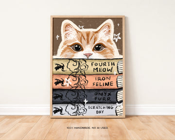 Scratching Day Ginger Cat without a frame