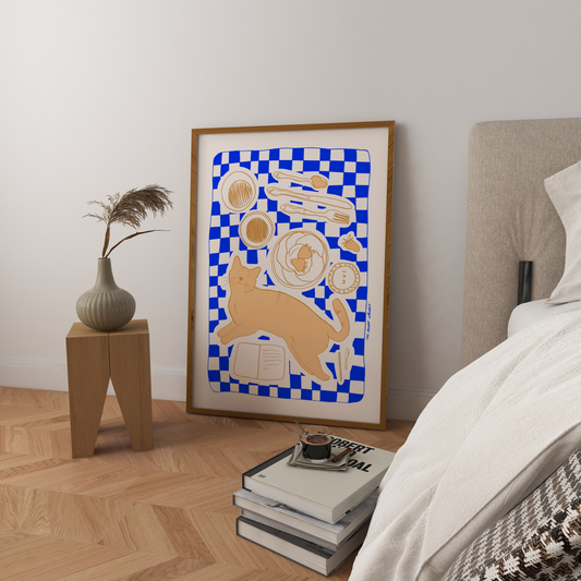 Cat Picnic Art Print