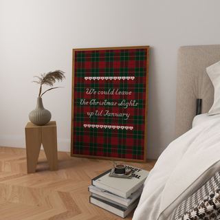 Christmas Lights Til January Art Print