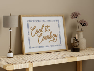 Cool It Cowboy Art Print without a frame