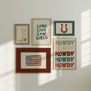 Cowgirl Gallery Wall | 5-Piece Pre-Styled Wall Set