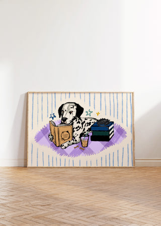 Dalmatian Reading Fantasy Book Print | Digital Download