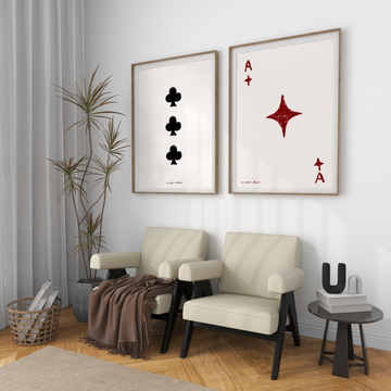 Clover and Diamonds Set of 2 Prints without a frame