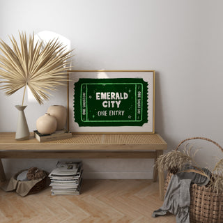 Emerald City Singular Ticket Art Print