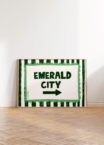 Emerald City Sign Art Print without a frame