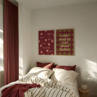 Fantasy Book Lover Wall Art Set of 2 | Romantasy Reader Quote Prints