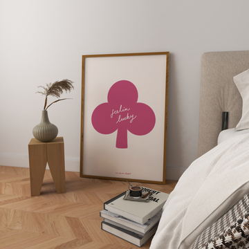 Feelin Lucky Clover Print without a frame