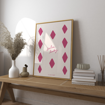 Feelin Lucky Diamond Card Print without a frame