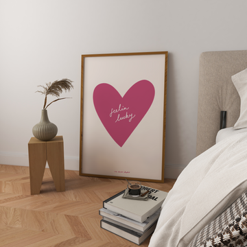 Feelin Lucky Heart Print without a frame