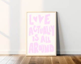 Love Actually is All Around DIGITAL DOWNLOAD (Pastel Pink)