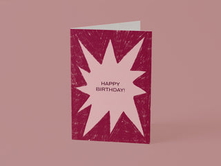 Happy Birthday Star Greetings Card