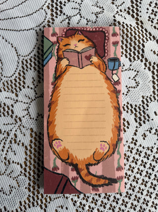 Ginger Cat Belly Romance Reader Notepad