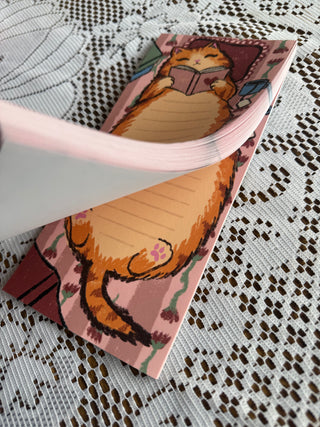 Ginger Cat Belly Romance Reader Notepad