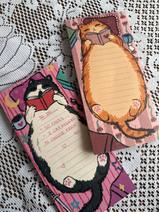 Ginger Cat Belly Romance Reader Notepad
