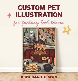 Custom Dog Illustration – Woofs Diner