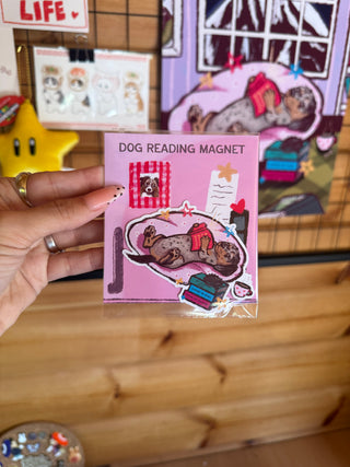 Dachshund Fantasy Reading Magnet