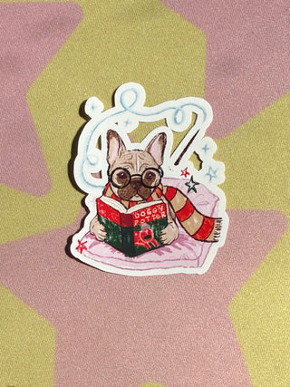 Doggy Potter Sticker Dog Fantasy Reading