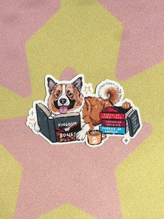 Pumpkin Dog Fantasy Reading Sticker