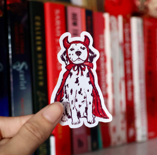 Devil-matian Dog Autumn Sticker Dalmatian