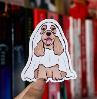 Spaniel Ghost Autumn Sticker