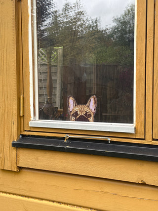 Car & Window French Bulldog Peeker Sticker