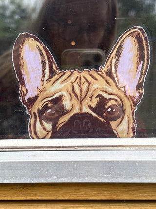 Car & Window French Bulldog Peeker Sticker