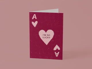 I'm So Lucky Greetings Card