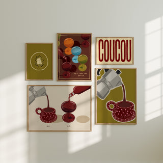 Slow Living Kitchen Gallery Wall | 5-Piece Pre-Styled Wall Set