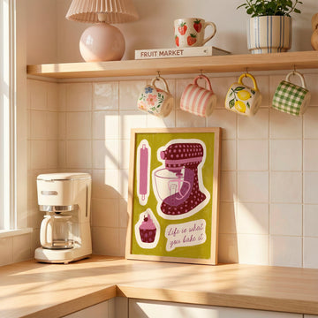 Life is What You Bake It Art Print | Baking Kitchen Wall Art without a frame