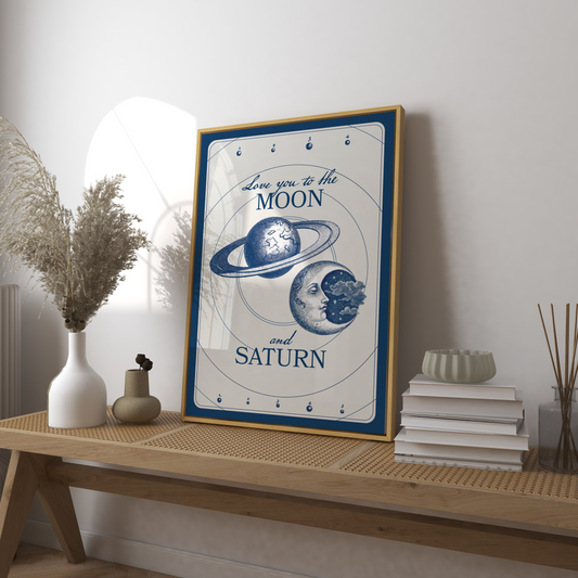 Love You to The Moon and Saturn Art Print