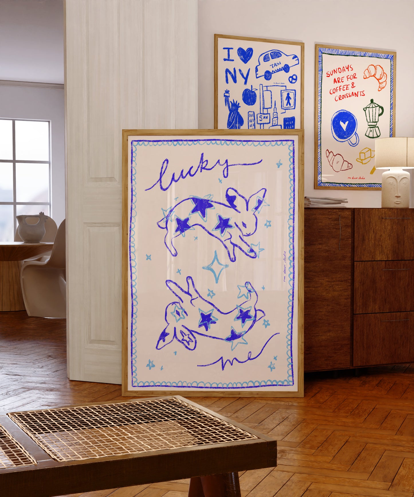Lucky Me Bunnies Print