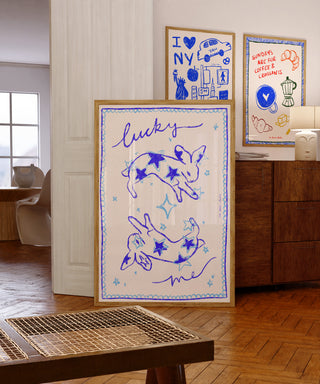 Lucky Me Bunnies Print