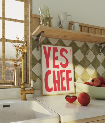 Yes Chef Art Print without a frame