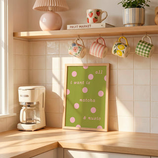 Matcha and Music Art Print