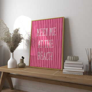 Meet Me At The Beach Art Print