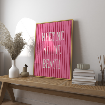 Meet Me At The Beach Art Print without a frame