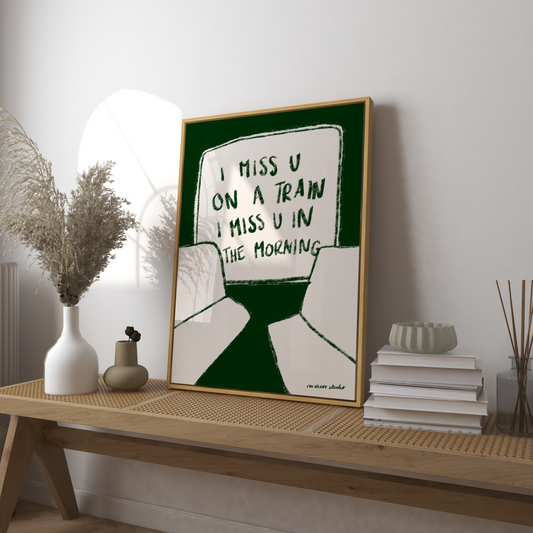 Miss You On The Train Art Print