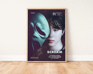 Jimin Scream Halloween Movie Poster Print