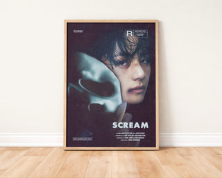 Taehyung Scream Halloween Movie Poster Print