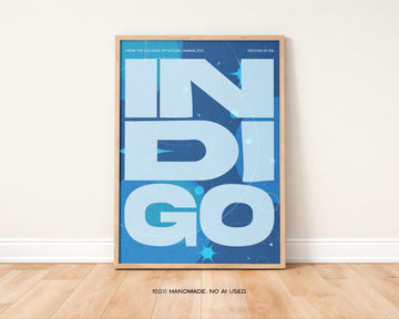 RM Indigo Art Print without a frame