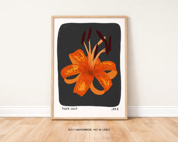Tiger Lily JJK Birthflower Print without a frame