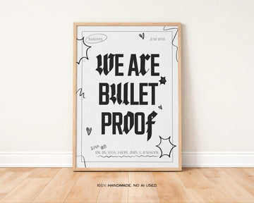 Bangtan We Are Bulletproof Art Print without a frame