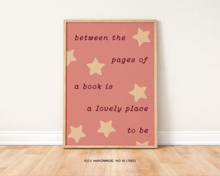 Between the Pages of a Book Art Print | Book Lover Wall Art
