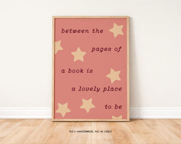 Between the Pages of a Book Art Print | Book Lover Wall Art without a frame