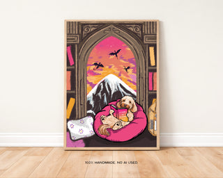 Court of Splintered Barks Fantasy Dog Art Print