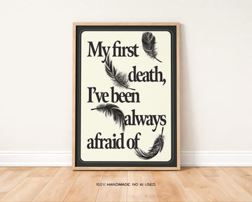 My First Death Black Swan Art Print without a frame