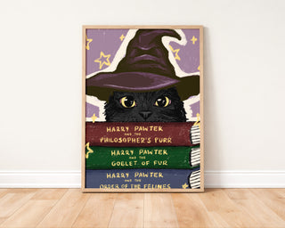 Harry Pawter Book Art Print