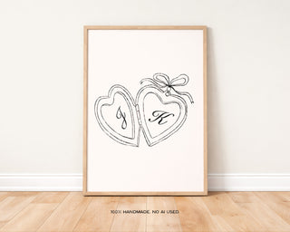 Custom Initial Locket Print