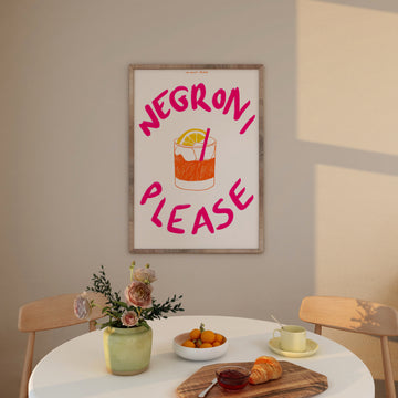Negroni Please Art Print without a frame