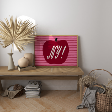 Ny! Apple Art Print without a frame